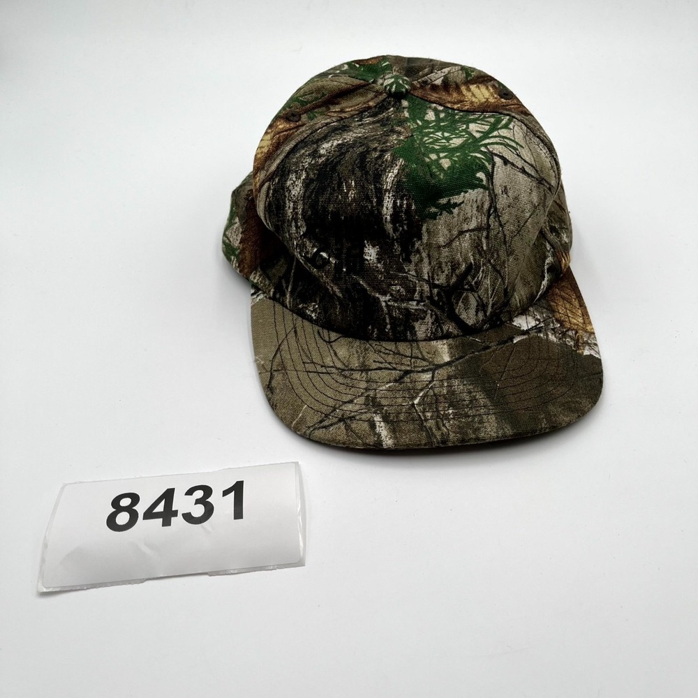 DISCONT.D Camo Cap Hat Mens One Size Green RealTree Print Strap Back Outdoors